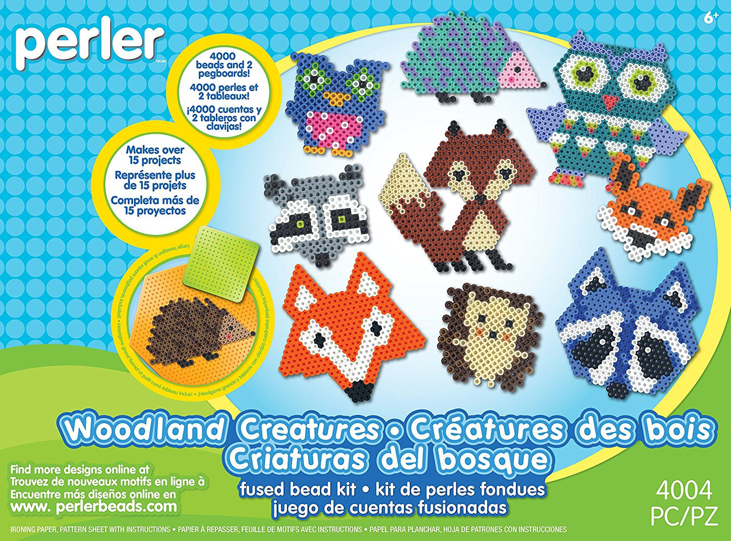 Perler Beads Woodland Creatures Animal Pattern Crafts Kids, 4004 pcs